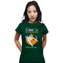 Load image into Gallery viewer, Secret_Shirts Fitted Shirts, Woman / Small / Irish green U-Wing Manual