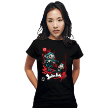 Load image into Gallery viewer, Daily_Deal_Shirts Fitted Shirts, Woman / Small / Black John Ink