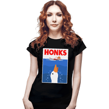 Load image into Gallery viewer, Shirts Fitted Shirts, Woman / Small / Black HONKS