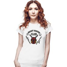 Load image into Gallery viewer, Daily_Deal_Shirts Fitted Shirts, Woman / Small / White Bounty Hunter Club