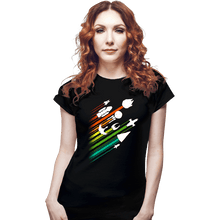 Load image into Gallery viewer, Shirts Fitted Shirts, Woman / Small / Black Warp Speed