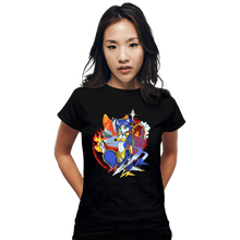 Load image into Gallery viewer, Secret_Shirts Fitted Shirts, Woman / Small / Black Dino Planet