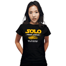 Load image into Gallery viewer, Daily_Deal_Shirts Fitted Shirts, Woman / Small / Black Solo Freight Co.