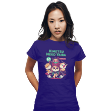 Load image into Gallery viewer, Shirts Fitted Shirts, Woman / Small / Violet Kimetsu Neko Yaiba