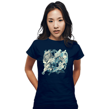 Load image into Gallery viewer, Daily_Deal_Shirts Fitted Shirts, Woman / Small / Navy Future Heroes