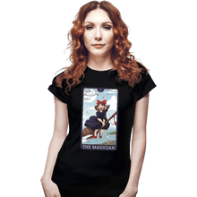 Load image into Gallery viewer, Daily_Deal_Shirts Fitted Shirts, Woman / Small / Black Tarot Ghibli The Magician