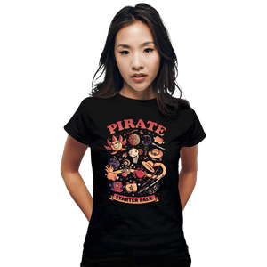 Daily_Deal_Shirts Fitted Shirts, Woman / Small / Black Pirate Starter Pack