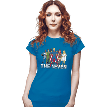 Load image into Gallery viewer, Shirts Fitted Shirts, Woman / Small / Sapphire Cartoon Seven