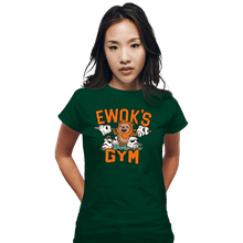 Load image into Gallery viewer, Daily_Deal_Shirts Fitted Shirts, Woman / Small / Irish Green Ewok&#39;s Gym
