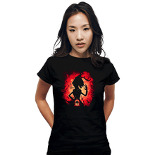 Load image into Gallery viewer, Daily_Deal_Shirts Fitted Shirts, Woman / Small / Black Deer Demon