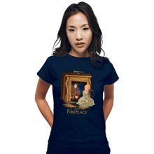 Load image into Gallery viewer, Secret_Shirts Fitted Shirts, Woman / Small / Navy Girl In The Fireplace