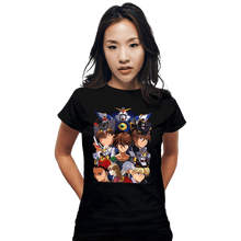 Load image into Gallery viewer, Daily_Deal_Shirts Fitted Shirts, Woman / Small / Black Wing