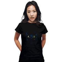 Load image into Gallery viewer, Shirts Fitted Shirts, Woman / Small / Black Dragon Eyes