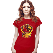 Load image into Gallery viewer, Shirts Fitted Shirts, Woman / Small / Red Gryffindors Lions