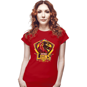 Shirts Fitted Shirts, Woman / Small / Red Gryffindors Lions