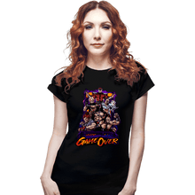 Load image into Gallery viewer, Daily_Deal_Shirts Fitted Shirts, Woman / Small / Black Fighting Game Over