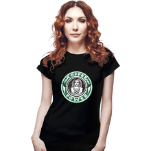 Load image into Gallery viewer, Daily_Deal_Shirts Fitted Shirts, Woman / Small / Black It's Coffee Time