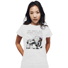Load image into Gallery viewer, Shirts Fitted Shirts, Woman / Small / White Make Mistakes Get Blotto