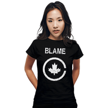 Load image into Gallery viewer, Shirts Fitted Shirts, Woman / Small / Black Blame Canada