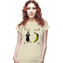 Load image into Gallery viewer, Shirts Fitted Shirts, Woman / Small / White The Olde Joke Of A Big Spoon And A Banana