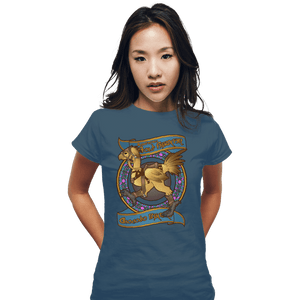 Last_Chance_Shirts Fitted Shirts, Woman / Small / Indigo Blue Chocobo Racer
