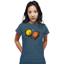 Load image into Gallery viewer, Shirts Fitted Shirts, Woman / Small / Indigo Blue Psych-Man