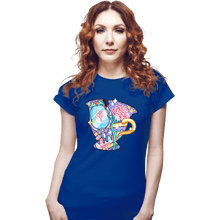 Load image into Gallery viewer, Shirts Fitted Shirts, Woman / Small / Royal Blue Magical Silhouettes - Chip
