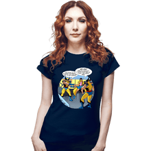 Load image into Gallery viewer, Secret_Shirts Fitted Shirts, Woman / Small / Navy Will the Real Wolverine Please Stand Up