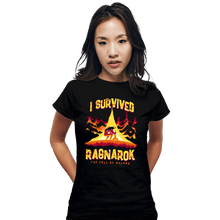 Load image into Gallery viewer, Daily_Deal_Shirts Fitted Shirts, Woman / Small / Black I Survived Ragnarok