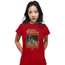 Load image into Gallery viewer, Daily_Deal_Shirts Fitted Shirts, Woman / Small / Red Cookies & Monsters