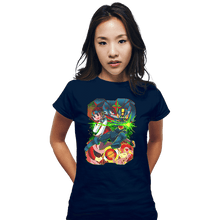 Load image into Gallery viewer, Shirts Fitted Shirts, Woman / Small / Navy Rockman EXE
