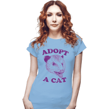 Load image into Gallery viewer, Shirts Fitted Shirts, Woman / Small / Powder Blue Adopt A Cat