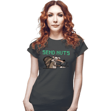 Load image into Gallery viewer, Shirts Fitted Shirts, Woman / Small / Charcoal Send Nuts