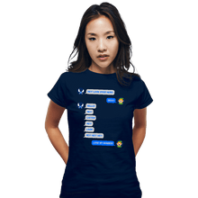 Load image into Gallery viewer, Secret_Shirts Fitted Shirts, Woman / Small / Navy Fairy Texts