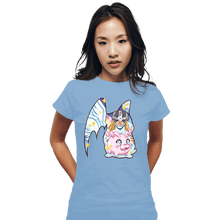 Load image into Gallery viewer, Shirts Fitted Shirts, Woman / Small / Powder Blue Magical Silhouettes - Patamon