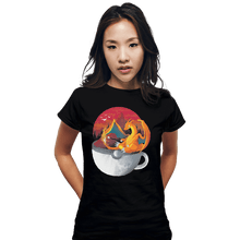 Load image into Gallery viewer, Shirts Fitted Shirts, Woman / Small / Black Cup Of Fire