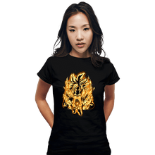 Load image into Gallery viewer, Shirts Fitted Shirts, Woman / Small / Black Golden SSj4