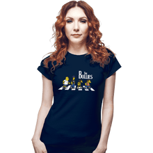 Load image into Gallery viewer, Shirts Fitted Shirts, Woman / Small / Navy The Bullies