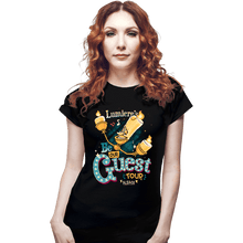 Load image into Gallery viewer, Daily_Deal_Shirts Fitted Shirts, Woman / Small / Black Be Our Guest Tour