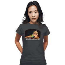 Load image into Gallery viewer, Daily_Deal_Shirts Fitted Shirts, Woman / Small / Charcoal Piggy The Hutt