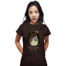 Load image into Gallery viewer, Shirts Fitted Shirts, Woman / Small / Black I Know Where You Live