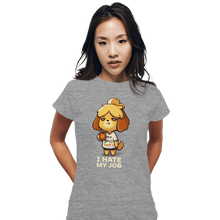 Load image into Gallery viewer, Shirts Fitted Shirts, Woman / Small / Sports Grey Hate My Job