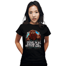 Load image into Gallery viewer, Daily_Deal_Shirts Fitted Shirts, Woman / Small / Black Come In And Know Me Better Man