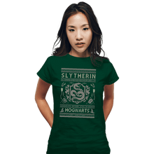 Load image into Gallery viewer, Shirts Fitted Shirts, Woman / Small / Irish Green Slytherin Sweater