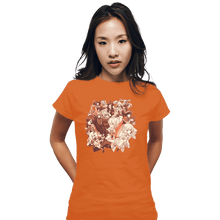 Load image into Gallery viewer, Shirts Fitted Shirts, Woman / Small / Orange Genshin Impact