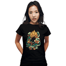 Load image into Gallery viewer, Secret_Shirts Fitted Shirts, Woman / Small / Black Colorful Dragon.