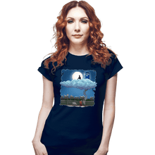 Load image into Gallery viewer, Shirts Fitted Shirts, Woman / Small / Navy Above The Clouds