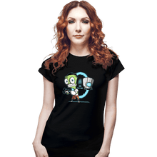 Load image into Gallery viewer, Shirts Fitted Shirts, Woman / Small / Black The Cupcake Is A Lie