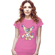 Load image into Gallery viewer, Shirts Fitted Shirts, Woman / Small / Azalea Magical Silhouettes - Gatomon