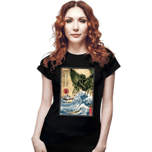 Load image into Gallery viewer, Daily_Deal_Shirts Fitted Shirts, Woman / Small / Black Great Old One In Japan